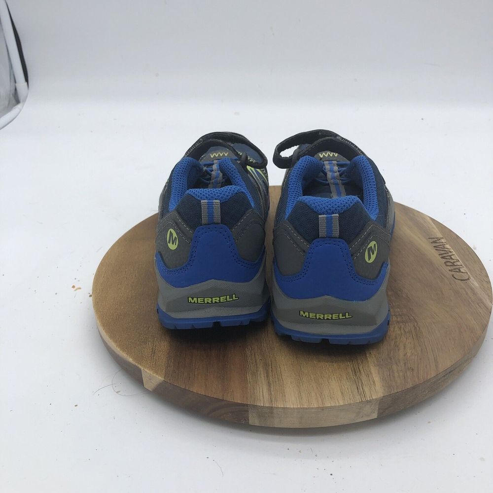 Merrell Carpa Bolt Hiking Shoes Boys Blue Green 1.5 Sneakers Outdoor Hiking - Picture 4 of 9